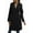 Black, variant on Women'S Double Breasted Long Sleeves Long Trench Coat Windproof Classic Lapel Slim Overcoat with Belt Khaki S