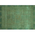 thumbnail image 1 of Ahgly Company Indoor Rectangle Oriental Turquoise Blue Modern Area Rugs, 8' x 12', 1 of 4