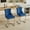 Blue, variant on 25" Counter Height Black Velvet Bar Stools, Set of 2 / Strong and Comfortable for Kitchen Counter Use