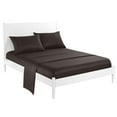 thumbnail image 6 of Btomtd 4Piece Fitted Sheet Set in Solid Color Imitation Satin Home Textile Collection Queen Comforter Set Bedding Set with Fitted Sheet Flat Sheet and 2 Pillowcases, 89.76'x101.96', Coffee, 6 of 6