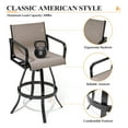 thumbnail image 6 of Crestlive Products Outdoor Swivel Bar Stools Set of 2, Patio Bar Height Chairs with Rust-Resistant Aluminum Frame, 360° Swivel Outdoor Bar Stools for Patio, Pool, Backyard, Bistro (Augustine Ashe), 6 of 7