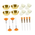 thumbnail image 1 of Juego de 16 cuencos y brochas faciales, kit completo de esteticista, regalo de fiesta, kit ligero de herramientas para mezclar mascarillas para uso Oro, 1 of 7