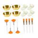 thumbnail image 1 of Juego de 16 cuencos y brochas faciales, kit completo de esteticista, regalo de fiesta, kit ligero de herramientas para mezclar mascarillas para uso Oro, 1 of 7