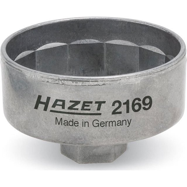 Llave para filtro de aceite Hazet 2169 de 14 estrías 74,4 mm