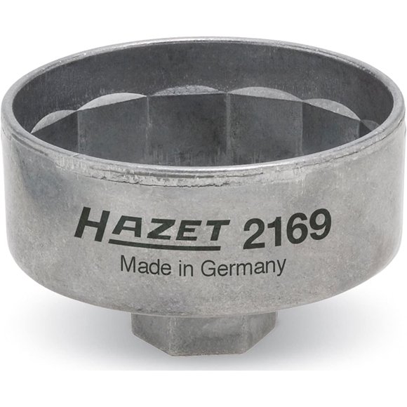 Llave para filtro de aceite Hazet 2169 de 14 estrías 74,4 mm