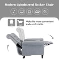 thumbnail image 5 of Pushback Linen Tufted Recliner Single Sofa with Nailheads Roll Arm for Living Room, Bedroom, Office, Gray, 5 of 8