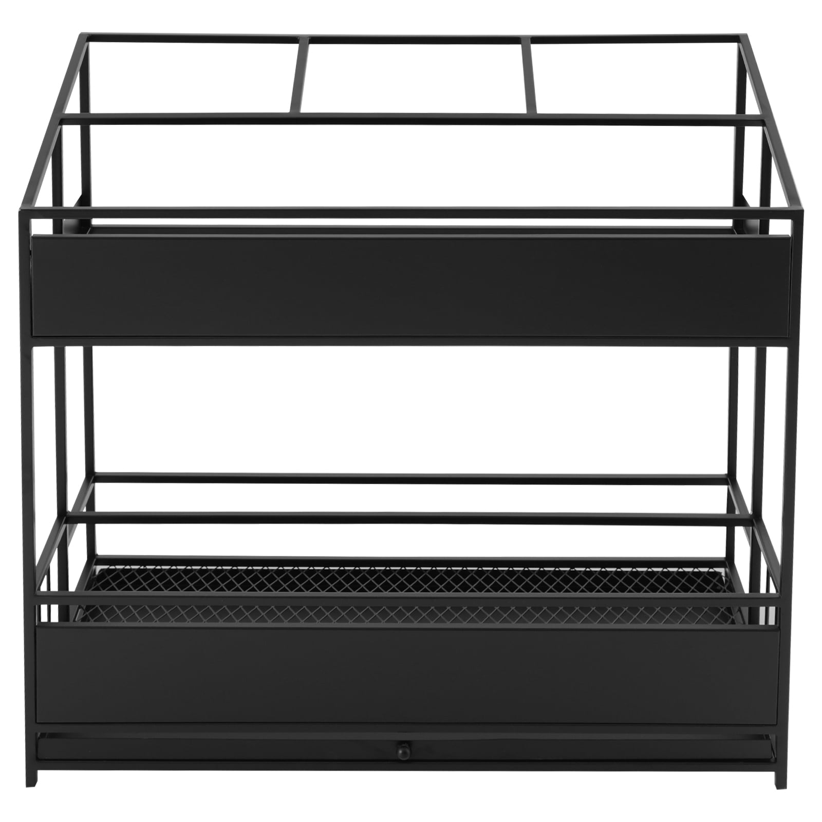 Commercial Umbrella Storage Rack, Metal Umbrella Holder Stand Freestanding Organizer Bucket Bin for Entryway, Home Office, Patio – Also for Canes, Crutches (Black)