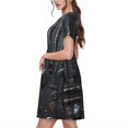 thumbnail image 2 of Disketp Fantasy Medieval Weaponry para Vestido de Manga Corta para Mujeres, Vestidos de Verano para Mujeres, Casual y Holgado para la Playa, 2 of 6