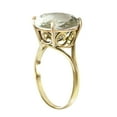 thumbnail image 2 of Galaxy Gold 14K Solid Yellow Gold Ring with 5.5 Carat Natural 12 mm Round Green Amethyst, Size 10, 5.5-11 Sizes, Symbol of Renewal, 2 of 2