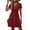 Dresses-421Wine, variant on Wrap Dress for Women Deep V Neck Short Sleeve Striped Print Elegant Maxi Dress Flattering Tie Waist Flowy Casual Dress Beach Vacation