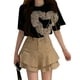 thumbnail image 1 of Conjunto de falda y tops para mujer,Falda de camiseta para mujer Conjunto de falda para mujer Traje de dos piezas Integración perfecta, 1 of 8