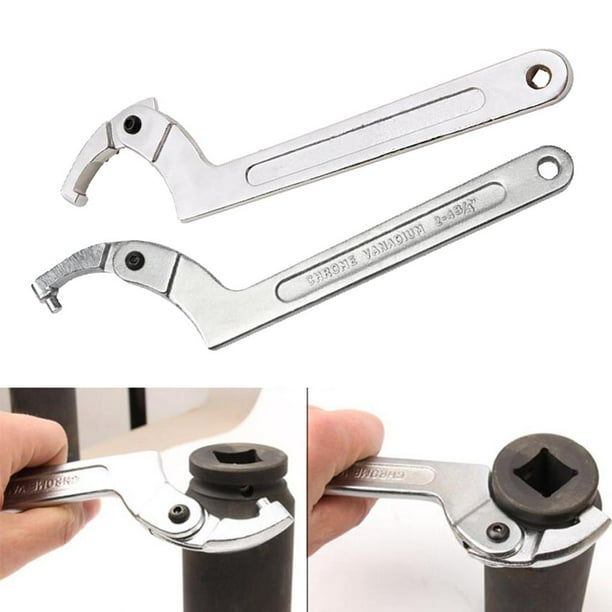 s Adjustable Square/ Round Head Spanner Hook Wrench Tool - 3/4-in - 6 7/  Hand Tool