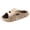 Brown, variant on Men's Open Toe Slippers Women Breathable Home Knit Memory Foam Non Slip Massage Sole Slides Summer Outdoor Walking Shoes Brown Size 9