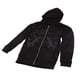 thumbnail image 3 of Women Full Zip Hoodie Fleece Drawstring Loose Fitting Long Sleeve Printed Casual Hooded Sweatshirt Black L, 3 of 25