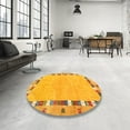 thumbnail image 3 of Ahgly Company Indoor Rectangle Contemporary Orange Abstract Area Rugs, 5' x 8', 3 of 6