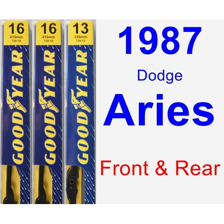 1987 Dodge Aries Engine - 1987 Dodge Aries Wiper Blade Set/Kit (Front & Rear) (3 Blades) - Premium