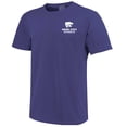 thumbnail image 2 of Men's Purple Kansas State Wildcats Striped Campus Skyline T-Shirt, 2 of 3
