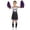 Black, variant on Miutii Kids 3Pcs Cheerleading Uniform for Girls Sleeveless Cheer Leader Dance Dress Outfit with Stockings 2 Pom Poms Red 5-6
