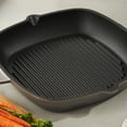 thumbnail image 3 of BergHOFF Neo Cast Iron Square Grill Pan 11", Oyster, 3 of 10