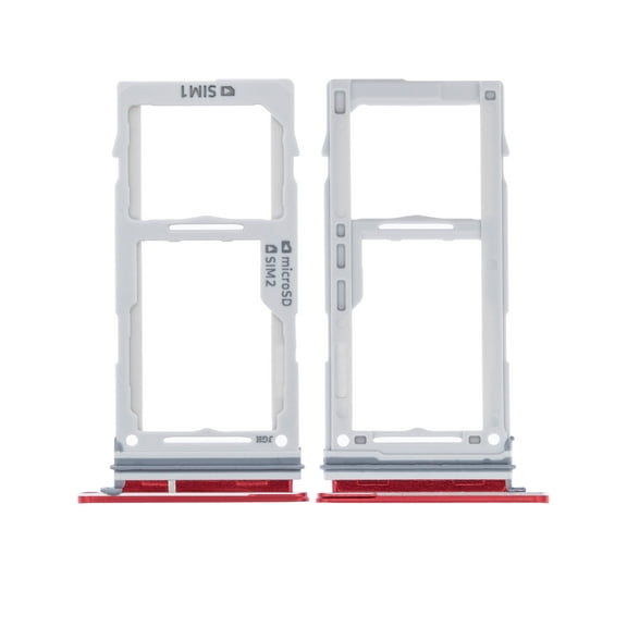 Replacement Dual Sim Card Tray Compatible For Samsung Galaxy S10 / S10 Plus (Cardinal Red)