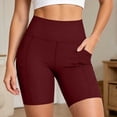 thumbnail image 4 of WAGUTH Summer Casual Workout Shorts with Pockets,Wine,XXL, 4 of 6