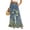 Gold, variant on Blue Herringbone Floral Palazzo Pants for Women, High Waist Drawstring Wide Leg Trousers - Summer Flowy Ruffle Hem Lounge Bottoms Multicolor XXL