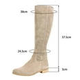 thumbnail image 4 of Mepaouo Knee High Boots for Women Breathable Low Heel Pull on Zipper Fall Long Tall Boots, 4 of 6