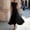 Black, variant on QUNYINEY Black Women Dresses for Wedding Guest Long Sleeveless Elegant Flowy A Line Dress Crew Neck Slim Fit with Pockets Ruched Dresses