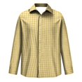 thumbnail image 5 of Multi Occasion Plaid Long Sleeve Button Down Dress Shirt for Men 4 Way Stretch Regular Fit Lapel Collar Soft Wrinkle Free Office Business Casual Fall Outfits XL, 5 of 6