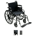 thumbnail image 2 of Drive Medical Cruiser III Light Weight Wheelchair with Flip Back Removable Arms, Adjustable Height Desk Arms, Swing away Footrests, 20", 2 of 2