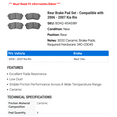 thumbnail image 2 of Rear Brake Pad Set - Compatible with 2006 - 2007 Kia Rio - Dynamic Friction, 2 of 2