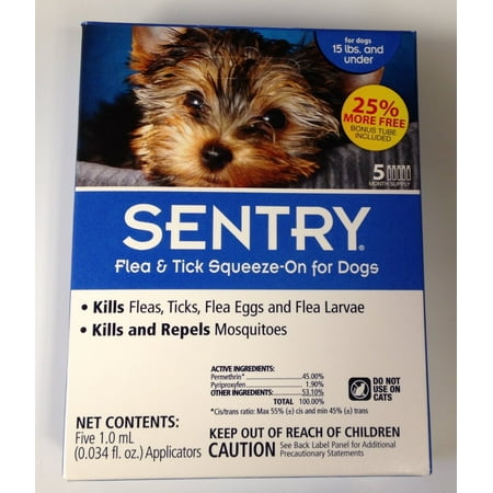 Pet Vision Eye Drops - Sergeants Pet Care Product 5 Count Sentry Flea and Tick Squeeze-On Dog Drop, ...