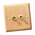 thumbnail image 3 of Luzkey Wood Lighting Switch Plate Decorative Wall Plate Professional High Performance Utility Home Decor Outlet Panel for Cafe House Two Levers, 3 of 8