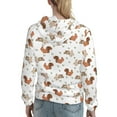 thumbnail image 7 of Wukai Rabbit And Squirrel Print Womens Hoodies Fleece Sweatshirts Long Sleeve Sweaters Pullover Fall Outfits Winter Clothes-Small, 7 of 7