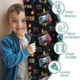 thumbnail image 3 of Blackout Kids Curtains,Colorful Controllers Games Symbols Black Pattern Childrens Insulated Curtains Set Of 2,Bedroom Essentials,Toddler Room Decor 42"x54", 3 of 5