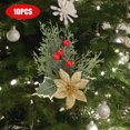 thumbnail image 4 of Puntoco Agujas de pino de Navidad Simulación de frutos rojos Accesorios de flores de Navidad Manchas Árbol de Navidad Caja de Navidad Decoración Manualidades, 4 of 6