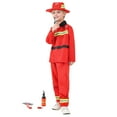 thumbnail image 4 of MEZZALL Kids Fireman Outfit Sets For Children With For Pretend Play And Party Dress Up Long Sleeve Coats Tops Clothes Sets, 4 of 8