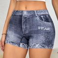 thumbnail image 4 of Women's Denim Shorts Stretchy High Rise Destroyed Trendy Fashion Blue Jeans Shorts Slim Fit Lifting Jean Shorts, 4 of 6