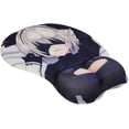 thumbnail image 3 of Betomsps Computer Mouse Mat Gaming Mouse Pad Anime Ergonomic Cute Mouse Pad With Gel Wrist Support, Non Slip Mouse Pad (Black), 3 of 5