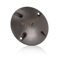 4 in. Round Weatherproof Electrical Junction Box Cover with 1/2 in. NPT Thread Outlet for Indoor/Outdoor Use - Landscape Accessories - Bronze