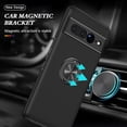 thumbnail image 5 of KOMI for Google Pixel 7 Pro Case with 360 Degrees Metal Ring Hard PC Silicone Shockproof Hard PC Case for Google Pixel 7 Pro Black, 5 of 5