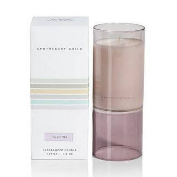FIG VETIVER Zodax Delmar Tall Scented Jar Candle - 4.2 oz