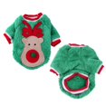 thumbnail image 3 of 2 Piece Pet Christmas Clothes Coral Velvet Dog Hoodies Autumn Winter Going Out Christmas Clothes Cats, 3 of 5
