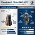 thumbnail image 2 of Ustech Metal Hanger Multi Purpose Space Saving 4 Tier Chrome Finish with Bottom Spinner Hook for Scarves Ties, and Accessories Foldable Hook for Closet Organization Durable Alloy Steel Pack of 2, 2 of 8