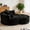 Black-Ottoman, variant on CRERIYO 55 in Oversized Round Chair Lounge Chaise, Upholstered Corduroy Chair with 3 Pillows, No Assembly Required, Boneless Couch for Living Room Bedroom, White