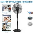 thumbnail image 5 of Technical Pro WIFI Enabled 16 Inch Standing Fan with Oscillating Feature, Voice Control and Smart Home App (Black), 5 of 7
