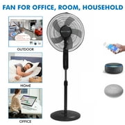 Technical Pro WIFI Enabled 16 Inch Standing Fan with Oscillating Feature, Voice Control and Smart Home App (Black)