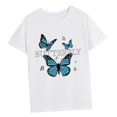 thumbnail image 4 of Camiseta para mujer con cuello redondo, ropa de calle, manga corta, para viaje a la playa, oficina, regalo del día de San Valentín XL, 4 of 8