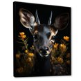 thumbnail image 2 of Designart "Antelope Photo Black Selfie II" Animals Floater Framed Canvas Art Print, 2 of 7