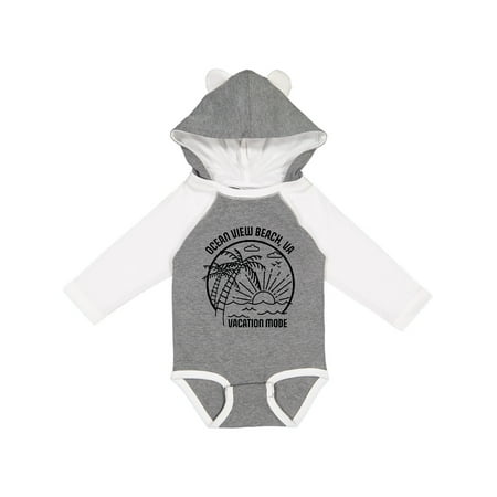 

Inktastic Summer Vacation Mode Ocean View Beach Virginia Gift Baby Boy or Baby Girl Long Sleeve Bodysuit
